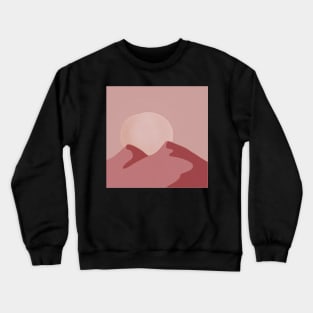 Pink and Red Montain and Sky from desert Crewneck Sweatshirt